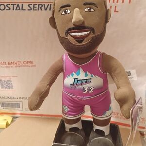 NBA Jazz Plush Toy in Pink and Brown